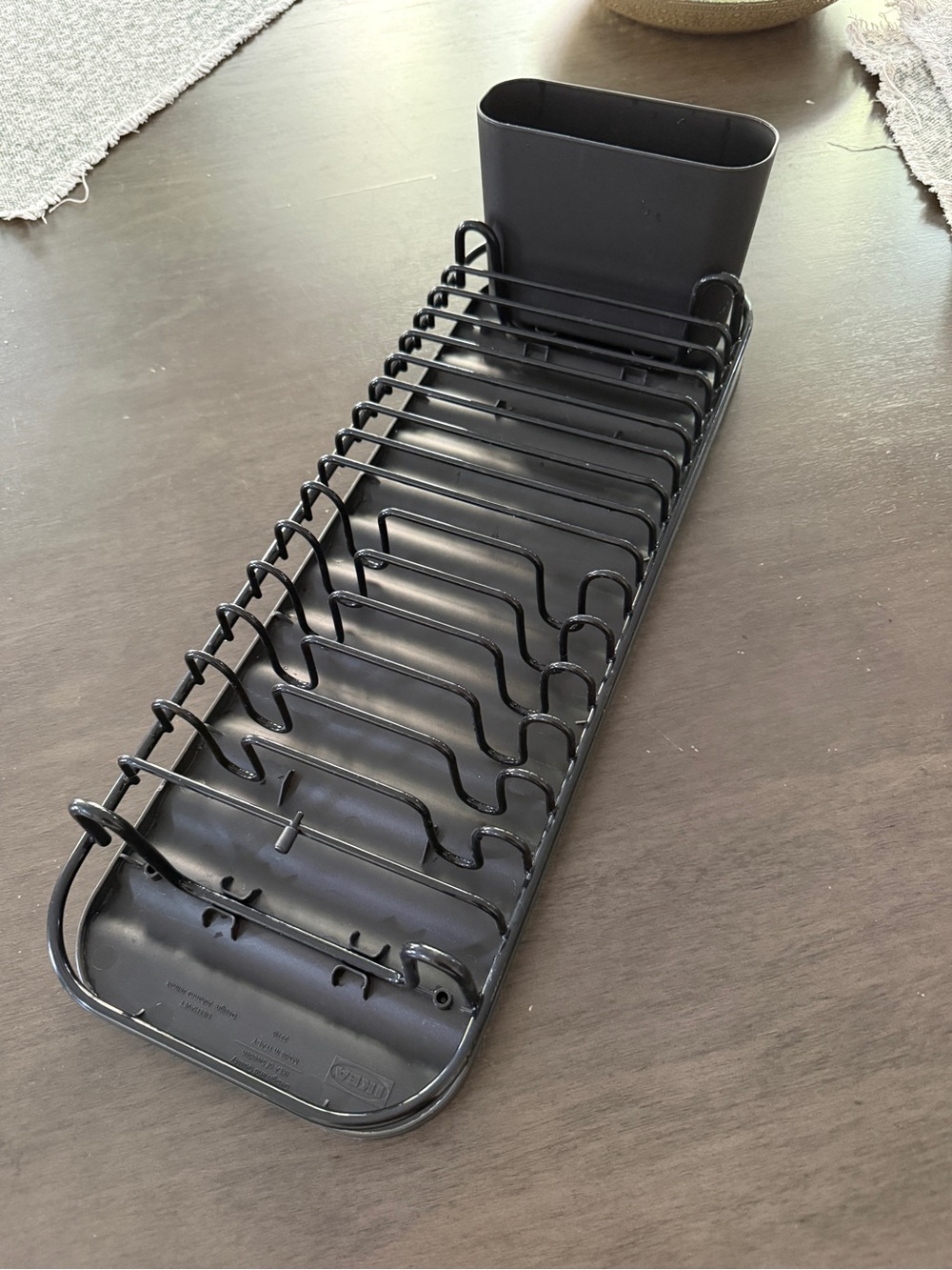 Black multifunctional dish and Utensil Rack - Sleek Kitchen Organization